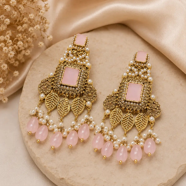 Blush Pearl Luxe Chandelier Earrings