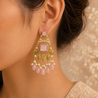 Blush Pearl Luxe Chandelier Earrings