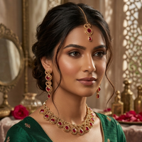 Royal Crimson Bridal Jewelry Set