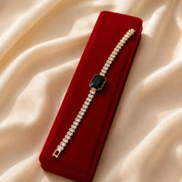 Luxury Black Stone Crystal Bracelet