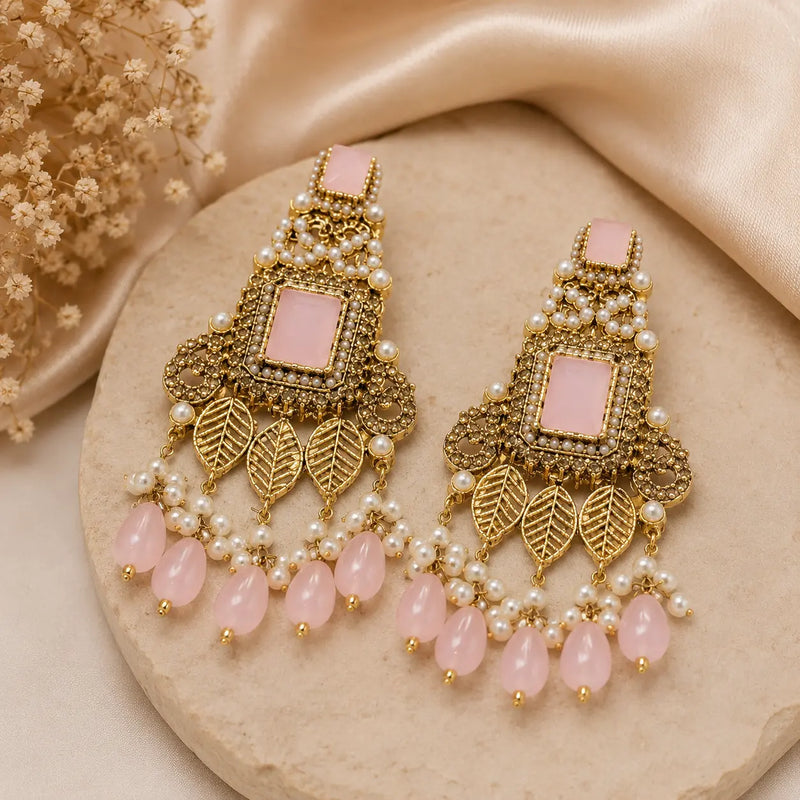 Blush Pearl Luxe Chandelier Earrings