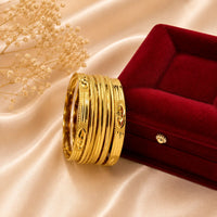 Imperial Glow Gold Bangle Set