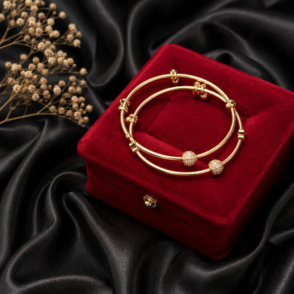 Celestial Charm Gold Bangles Set