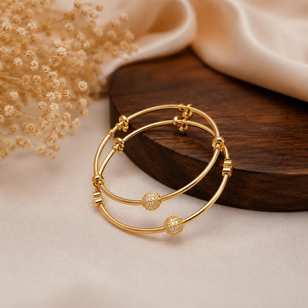 Celestial Charm Gold Bangles Set
