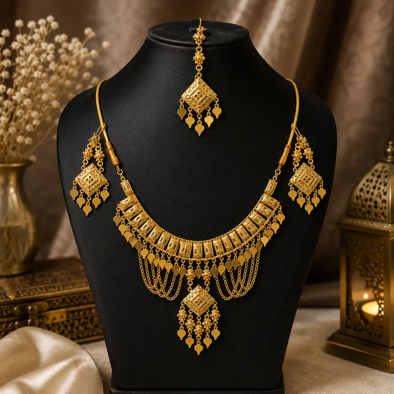 Royal Antique Gold Necklace Set