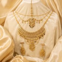 Riyasati Virasat: Antique Gold Bridal Choker, Matha Patti, & Earrings Set