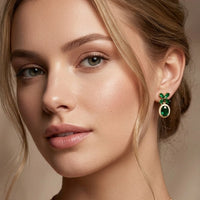 The Azure Blossom Crystal Pendant Set with earring
